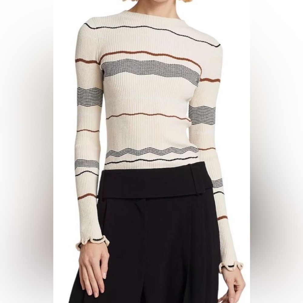 Proenza Schouler striped rib knit top